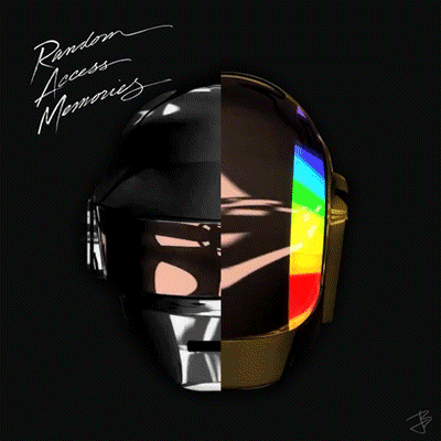 Daft Punk - Random Access Memories -2013
Original album cover
I took the helmets animation from this awesome video
