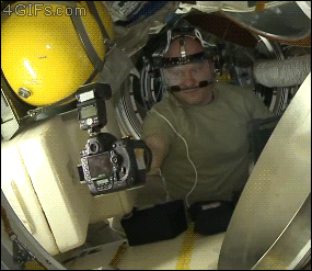 Selfies in space are easier