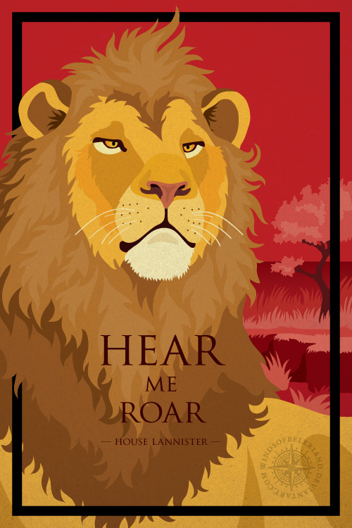 Game of Thrones House Posters - Created by WindsOfBeleriand
