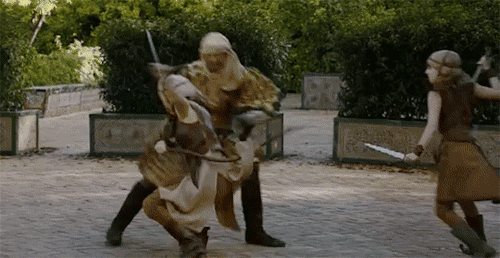 I’m sorry, but I might only be able to express myself in gifs from that fight scene today.I am Lady Nym’s futile twirl.