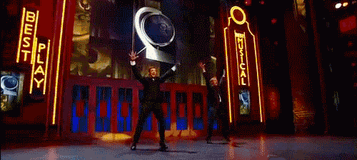 drunkbroadway: The one thing that MUST happen during this years Tony Awards? Hugh and NPH duet / dance number. Gif Credit 
