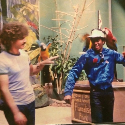 yolant:  rhapsodyincolour:  The Lylas: #tbt Pops with Michael Jackson in Hawaii  MJ with the future father of Bruno Mars. A few years ago, someone who worked one summer in the mid-70&#160;Hawaiian Paradise Park, had one of his companions was one Peter Hernandez. Peter worked there full-time and at night used to do small concerts in which he played the bongos. Peter said that his true passion was music, though his job there was to feed the birds and clean hundreds of cages. A decade later, on October 8, 1985 born son, Peter Gene Hernandez, better known by his stage name Bruno Mars. As a child, Bruno began to imitate, with great success, his idols Elvis Presley and Michael Jackson. The strange thing is that I never said that, just before he was born, Michael himself had visited the Hawaiian Paradise Park and had met a worker who would be his father.
