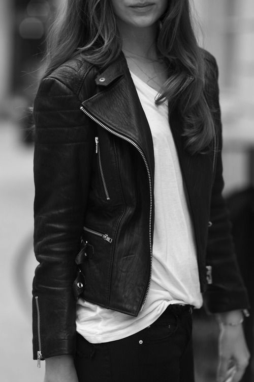 Black Leather Jacket Outfits Tumblr
