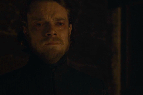 Perfect performance by Alfie Allen as his reaction mirrored mine. However, I was willing to jump into the tv and cut ramsey’s cock off and stab him to death.
