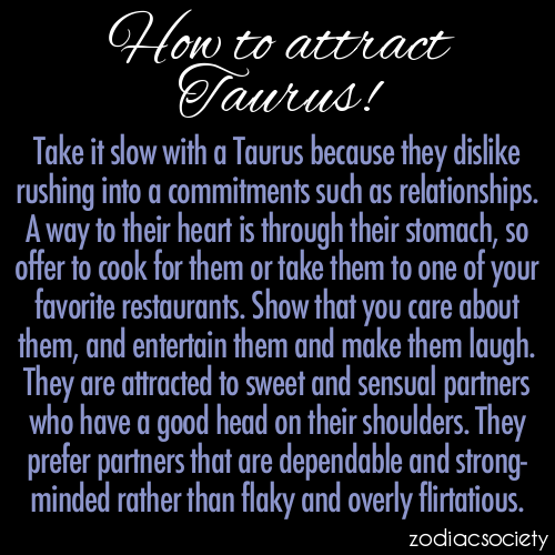 What are Taurus man attracted to?