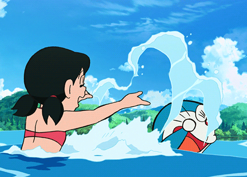 Doraemon et Shizuka - Gif n°5