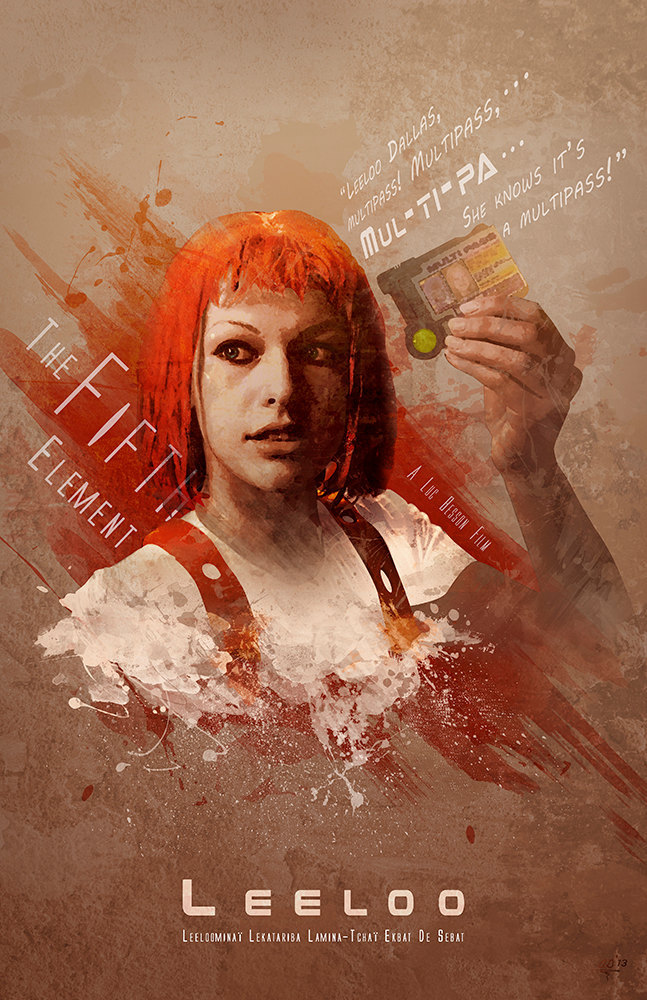 The Fifth Element Character Posters by Anthony Genuardi