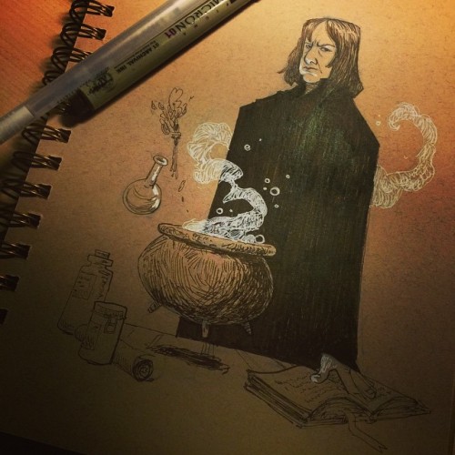 #inktober day 25! My favorite #harrypotter character, #snape!