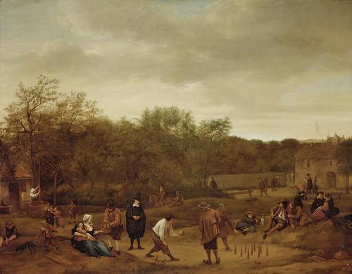 Farmers Playing at the Skittles by Jan Steen
Date: 1665
