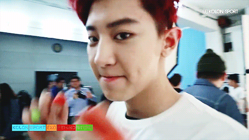 Image result for chanyeol gif red