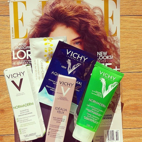 Insta-Sunday | After spending all day at the #doctor because of an ear infection, I got some #goodies from @vichycanada and #October edition of @ELLEusa &lt;3 #beauty #fashion