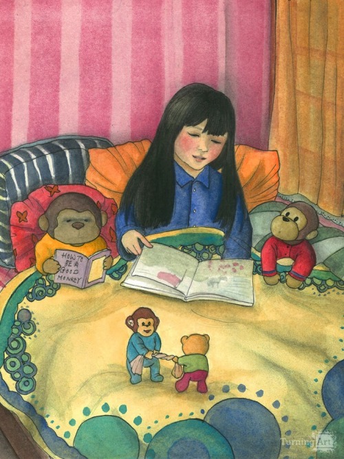 A bedtime story / Un cuento antes de dormir (ilustración de Natalie Chi Mei Tse)