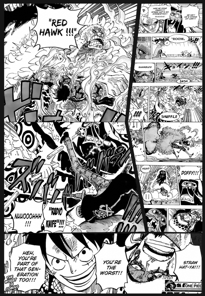 I looooove loooove loooove loooove looove this chapter too much&#8230; Law and Luffy are supercalifragilisticexpialidocious