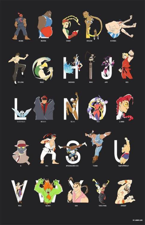 Street Fighter Alphabet by James Lien