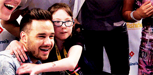 Image result for liam payne with fan gifs