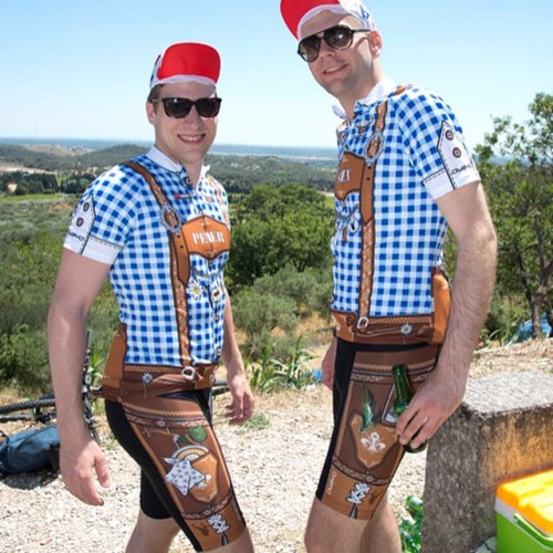 Lederhosen cycling kits. I&#8217;m so glad you draw the same response everytime: &#8220;STOP IT PEOPLE. JUST FUCKING STOP. PLEASE&#8221; credit: velo news I think in this case