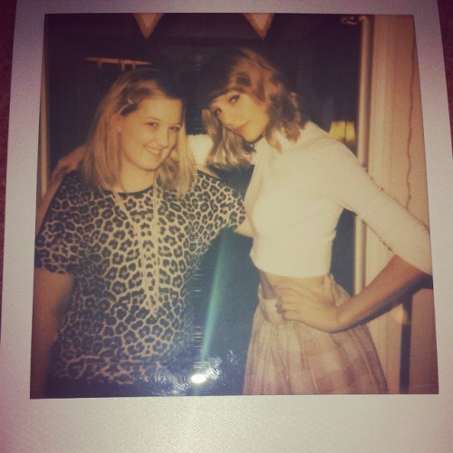  steffii_13: THIS! THIS IS A POLAROID OF ME AND @taylorswift! ME AND MY BEST FRIEND GOT HAND PICKED BY TAYLOR TO BE APART OF HER #1989SECRETSESSION TODAY! WE GOT TO GO TO HER HOUSE, EAT COOKIES THAT SHE MADE, LISTEN TO THE ENTIRE 1989 ALBUM BEFORE ANYONE ELSE! WE USED HER RESTROOM AND DOTTY AND I WERE PRETTY MUCH THE ONLY ONES THAT GOT TO HOLD HER CAT OLIVIA. THIS IS SERIOUSLY A DREAM COME TRUE. SHE IS AMAZING AND SO FUN TO BE AROUND. I AM SO BLESSED TO HAVE BEEN ABLE TO BE A PART OF SUCH AN EVENT. AND THANK YOU TAYLOR AND @TAYLORNATION FOR THIS AMAZING TIME :) @dippindotts13 ♡♡♡♡♡♡♡♡♡♡ #asw1989  