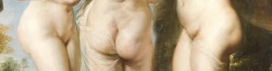 The buttocks and bellies of The Three Graces by Peter Paul Rubens. <br />
The Three Graces is held as the most rubenesque of all Rubens&#8217;s paintings.<br />
This post accompanies a post at the Macroblog[1].