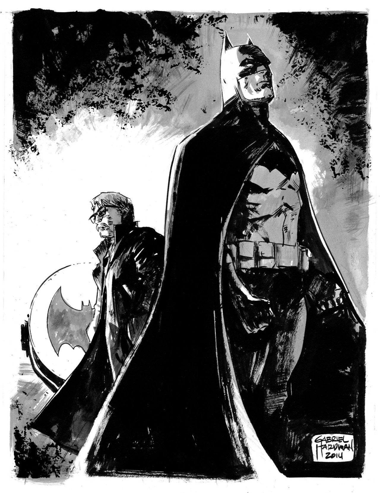 Batman &amp; Gordon sketch.