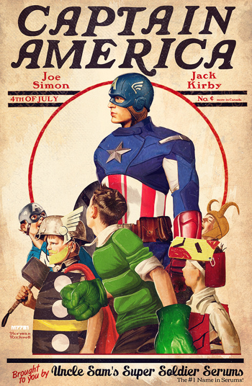 Captain America x Norman Rockwell Mashup by Marco d’alfonso