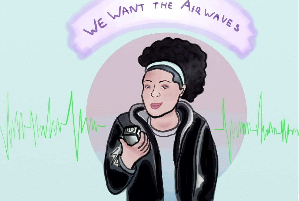 We Want the Airwaves logo (Artwork by Myles L.)