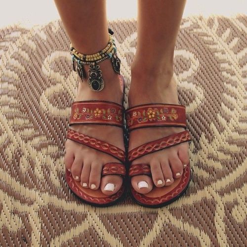 anklet hippie shoes | Tumblr