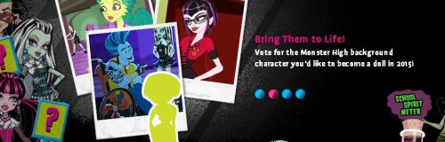 prince-ivy:

I am sorry if someone already posted it, but the official Site of Monster High promotes a poll to vote for the background characters we would like to become a doll in 2015! 

oh my god