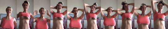 thebustybest:  ayonadietepela:    Sabrina Nichole ✨ ‏@SabrinaTheBunny   Slow Motion Bouncing Boobs