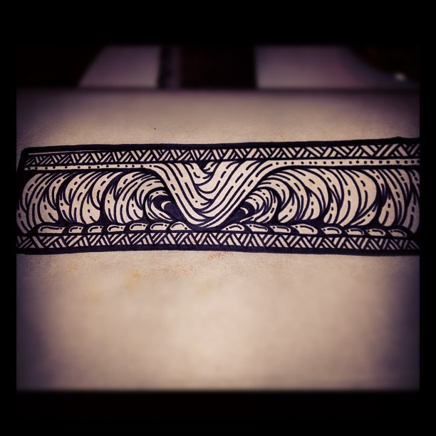 by @lilkimkirch #tattoo #armband #wave #surf #art @marcel_winkelmann ...