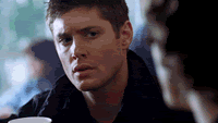 SPNG Tags: Dean / Coffee / Not helping / story of finals/ or hunting Looking for a particular Supernatural reaction gif? This blog organizes them so you don’t have to spend hours hunting them down.