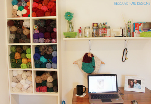 Yarn Storage and Office Space Inspiration 