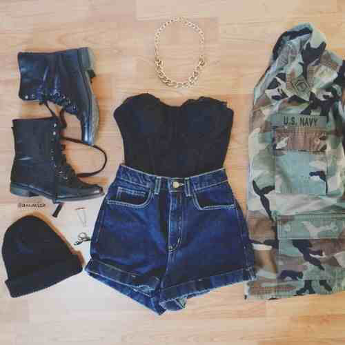 Cute high waisted shorts outfits tumblr