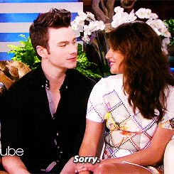 Chris, Lea, Chord, and More on the Ellen Show Tumblr_nl3tpjcdGN1qaxxelo4_250