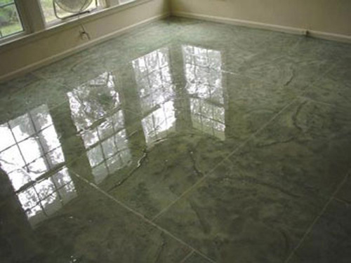 Red oxide concrete floor