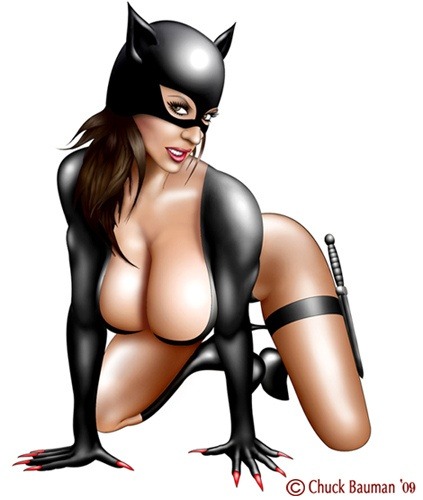Sexy pin up catwoman