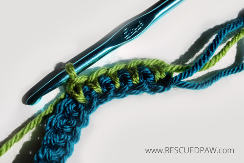 How to Make a Spike Stitch in Crochet From Rescued Paw
