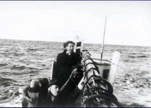 Danish Jews on a fishing boat on their way to Sweden.