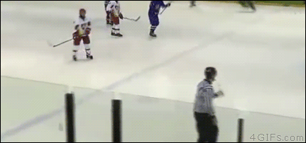 GIF : Un joueur de hockey pète sa coche et lance son bâton sur l'arbitre Tumblr_nj2r3sZ48w1qdlh1io1_500