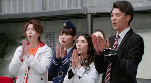 Image result for kamen rider clapping gif