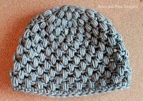 Crochet Puff Stitch Hat Pattern :: Easy Crochet