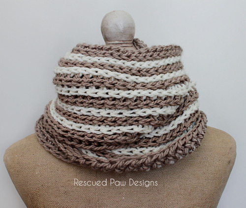 Striped Oversized Crochet Scarf :: Easy Crochet