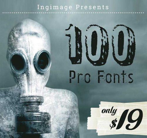 Ingimage: 100 Professional Fonts BUNDLE