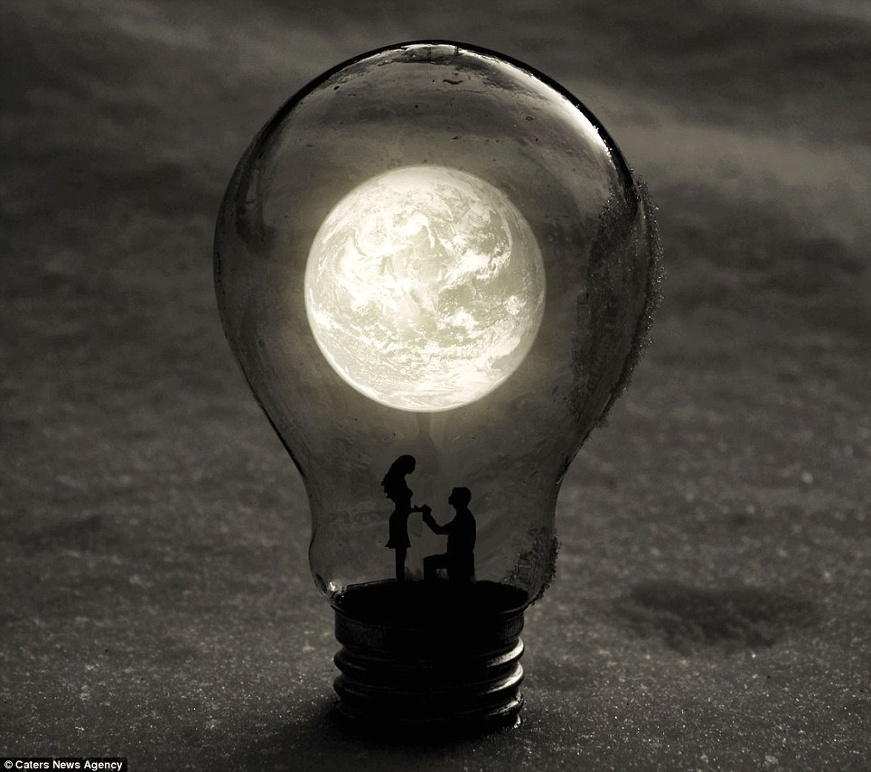 photography art design surreal digital art light bulbs