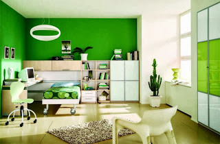 Boys room green and white bedrooms