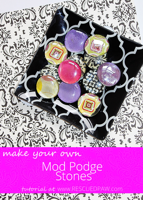 DIY Mod Podge Stones by Easy Crochet