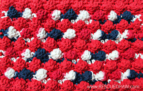 Crochet Bobble Hot Pad Pattern by Rescued Paw