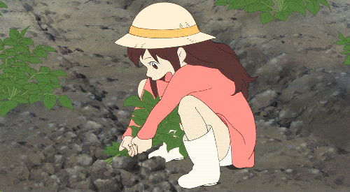 gif gifs anime food Makoto Shinkai potatoes garden animu food anime food imadethis vegetable gardening ookami kodomo no ame to yuki wolf children ame and yuki ame & yuki wolf Children: