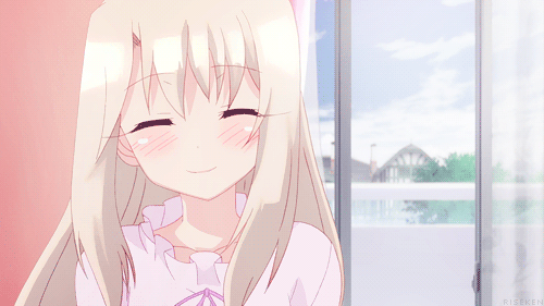 Resultado de imagem para girl pink smile gif anime