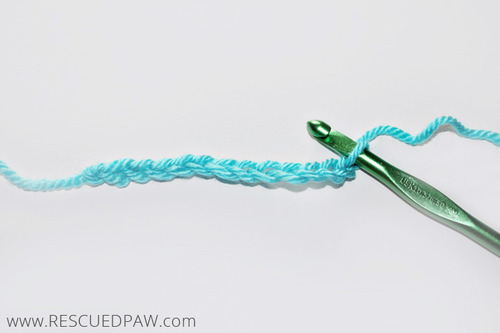 Double Crochet Tutorial from Rescued Paw with Easy Picture Instructions