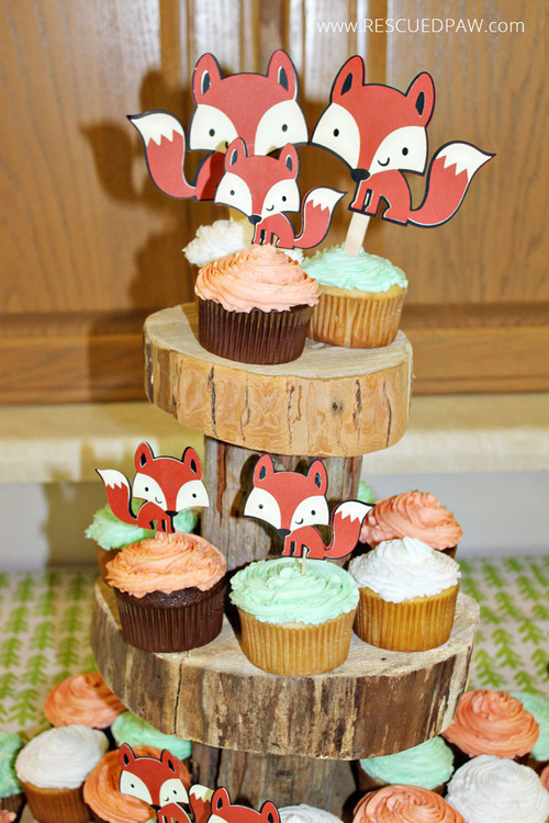 Woodland Baby Shower Cake - Woodland Shower Baby Boy Cake - Rustic Baby Shower Cupcakes for a Woodland Theme